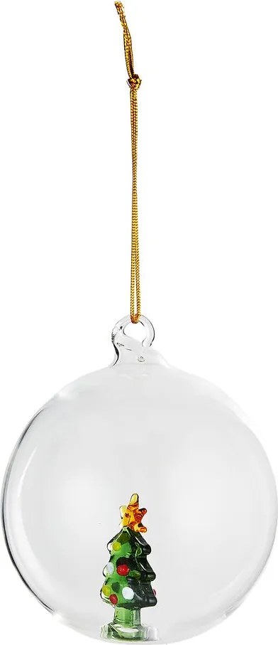 HANG ON  üveg karácsonyfadísz Ø 9cm , karácsonyfa