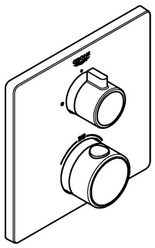 GROHE 24078000 - Termosztátos zuhanycsaptelep GROHTHERM fényes króm