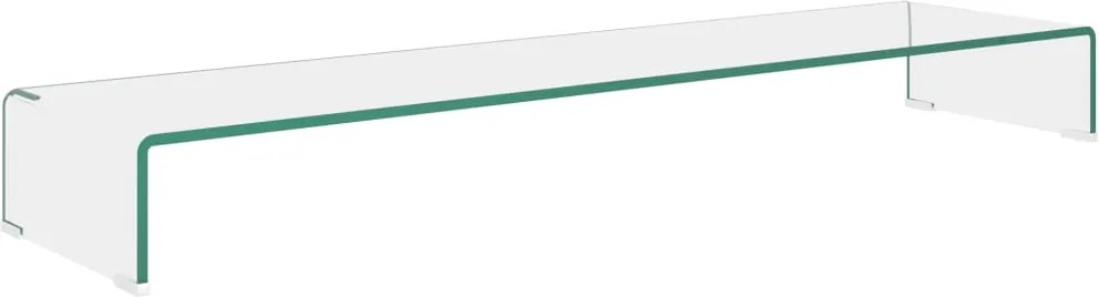vidaXL Átlátszó üveg TV/monitor állvány 120x30x13 cm