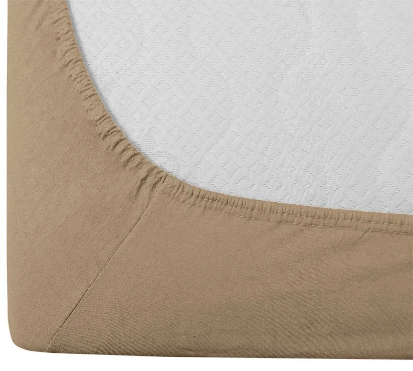 Jersey bézs lepedő kiságyba 60x120 cm