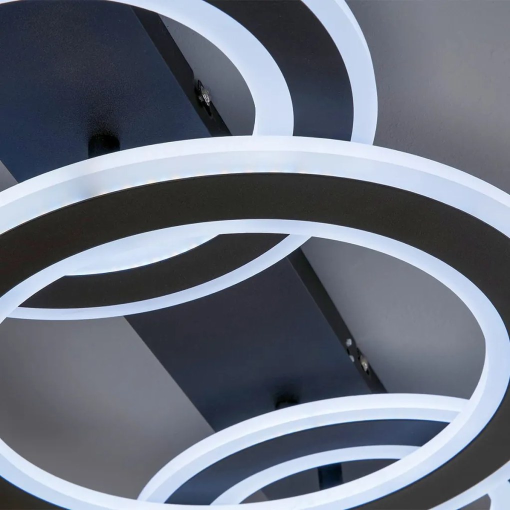 FISCHER&HONSEL 21434 CIRCLE Modern Mennyezeti Lámpa Bézs, Fekete, Szürke LED IP20