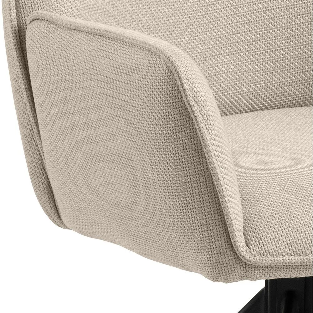 Bézs kárpitozott karfás étkezőfotel szett 2 db-os Glenda – Actona