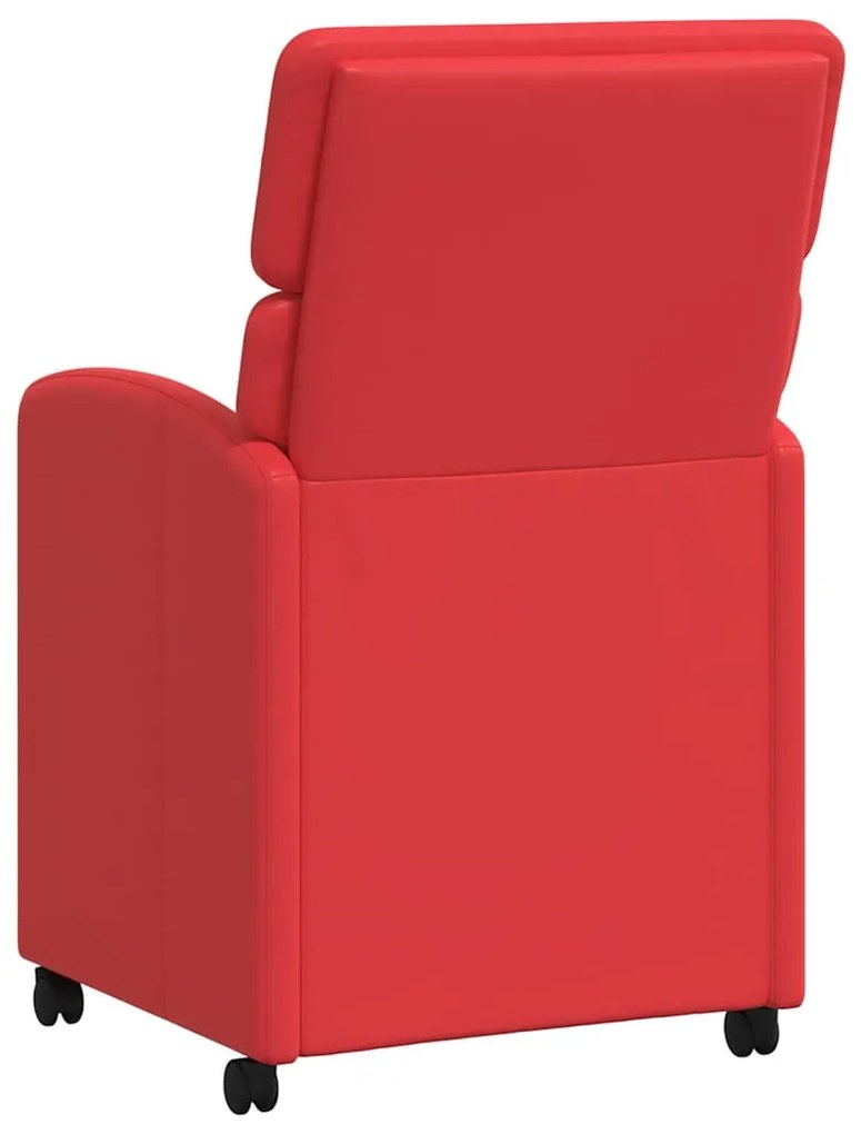 Kerekes Étkező Székek 2 pcs Piros 58 x 65 x 98 cm Műbőr