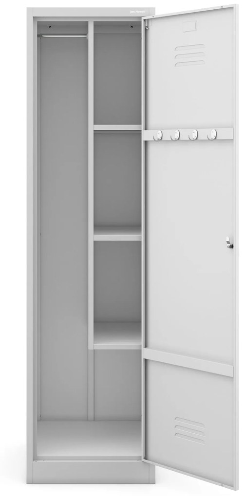 AGNES fém takarítószekrény, 500 x 1850 x 500 mm, szürke