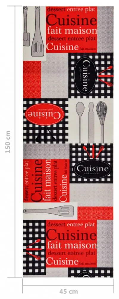 Cuisine&quot; mosható konyhai szőnyeg 45 x 150 cm&quot;