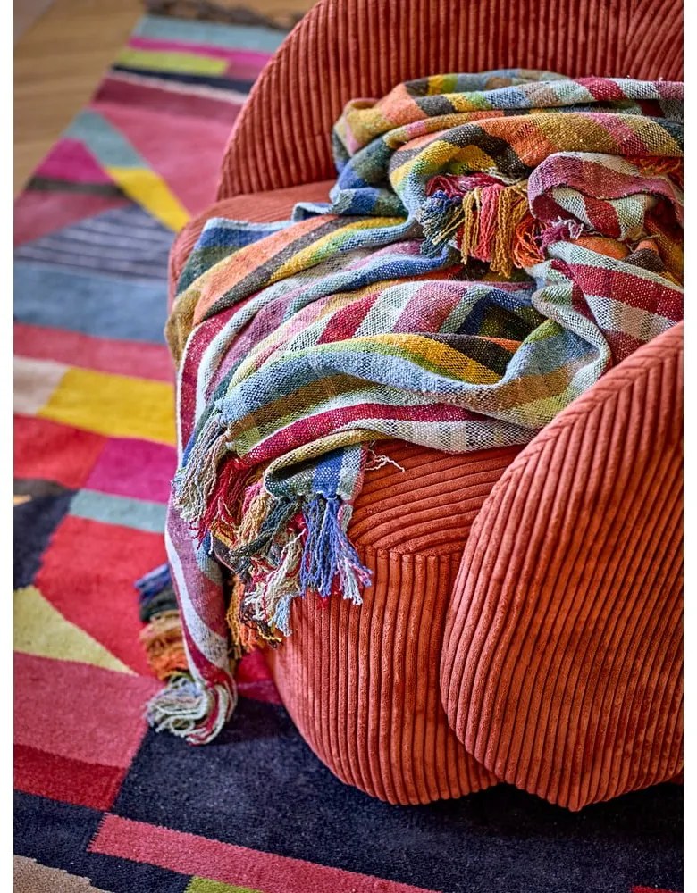 Narancssárga kordbársony füles fotel Pradi – Bloomingville