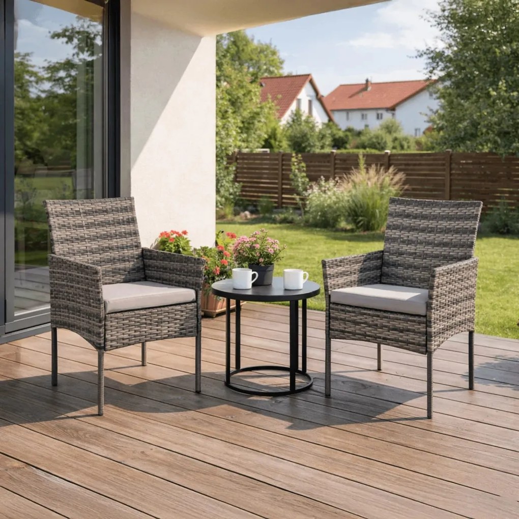 2 db kerti szék szürke színben – CORTO