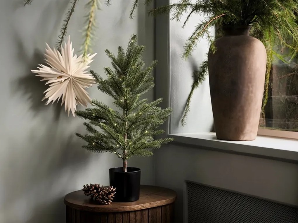 Műfenyő NORDIC LED világítással, 60 cm