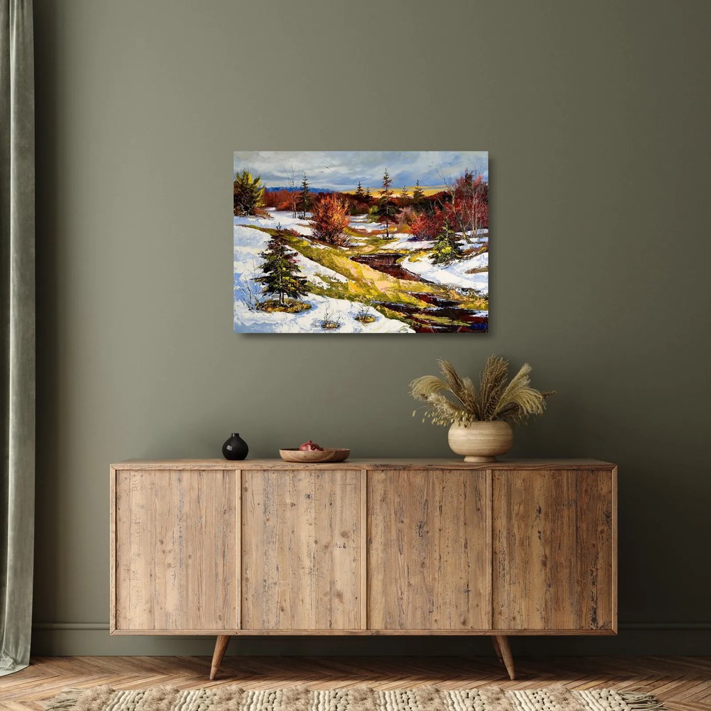 Kép - A tavasz érkezése (üvegen) (70x50 cm)