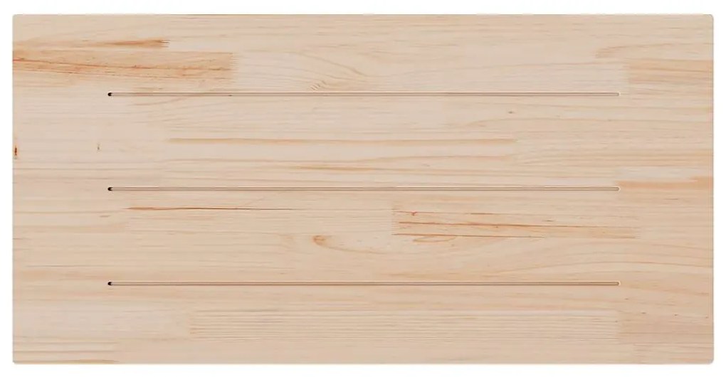 tömör fenyőfa téglalap alakú asztallap 100 x 50 x 2,5 cm