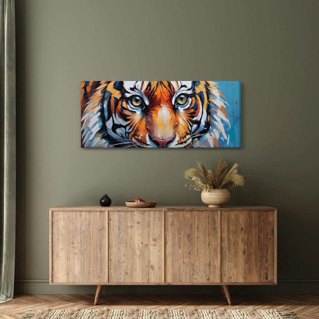 Kép - Tigris látképe, festmény (120x50 cm)