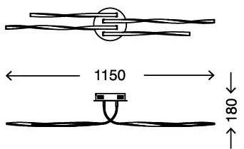 Briloner 3340-042 - LED dimmelhető mennyezeti lámpa TWIN 4x7,5W/230V