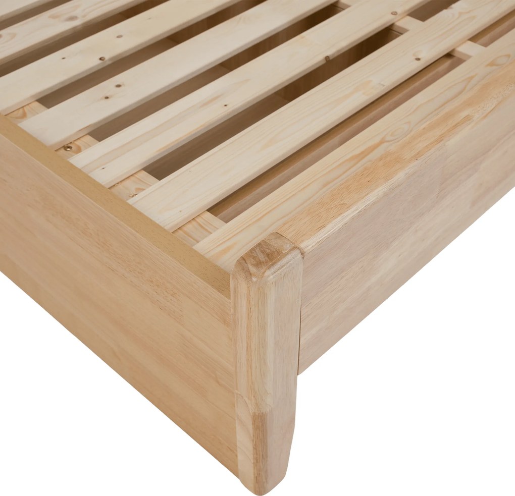 Franciaágy, 160x200, masszív fa, természetes, FLORENCIA