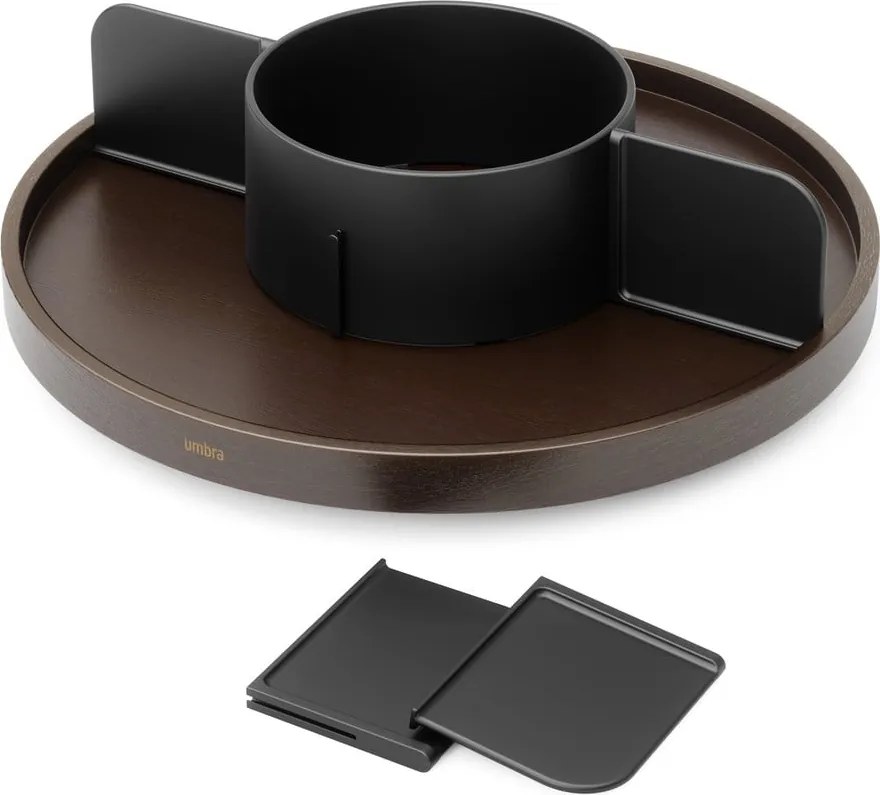 Fekete forgó fa fürdőszobai rendszerező kozmetikumokhoz Bellwood – Umbra