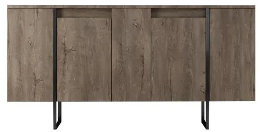 Konzolasztal Luxe - Walnut, Black
