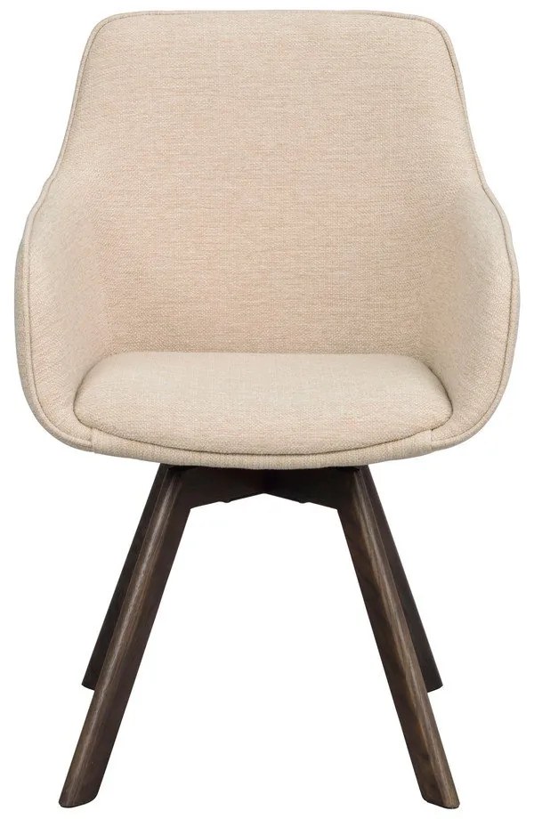 Bézs kárpitozott étkezőfotel szett 2 db-os Alison – Rowico