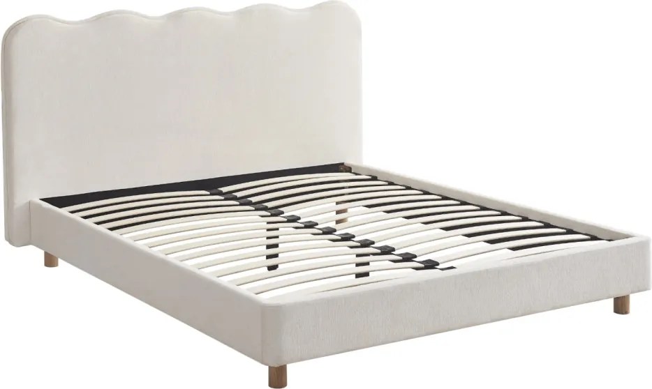 IZMIR ágy 160x200 cm, krém boucle