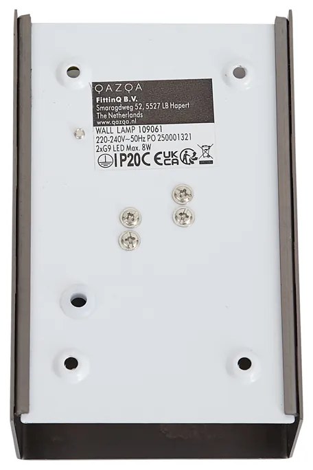 Modern fali lámpa gunmetal színben, 2-lámpás - Otan S