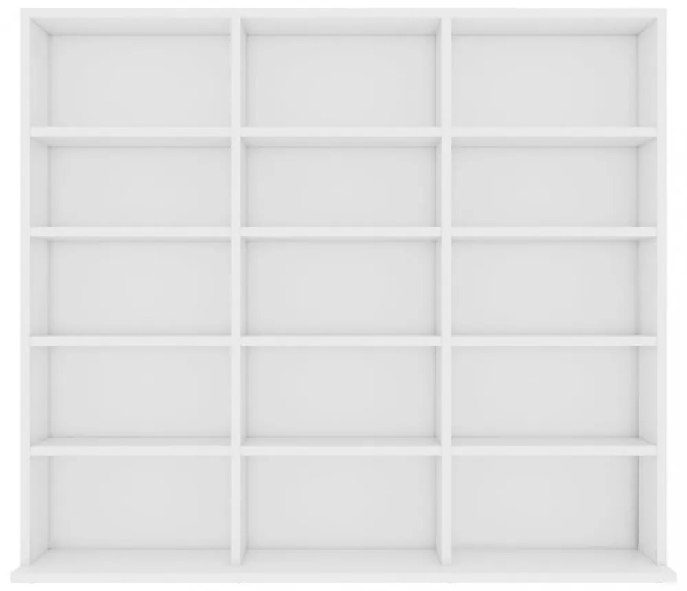 fehér szerelt fa CD-tartó szekrény 100 x 23 x 89,5 cm