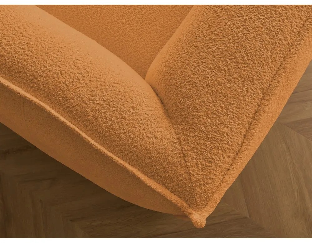 Mustársárga buklé kanapé 242 cm Giorgia – Bobochic Paris