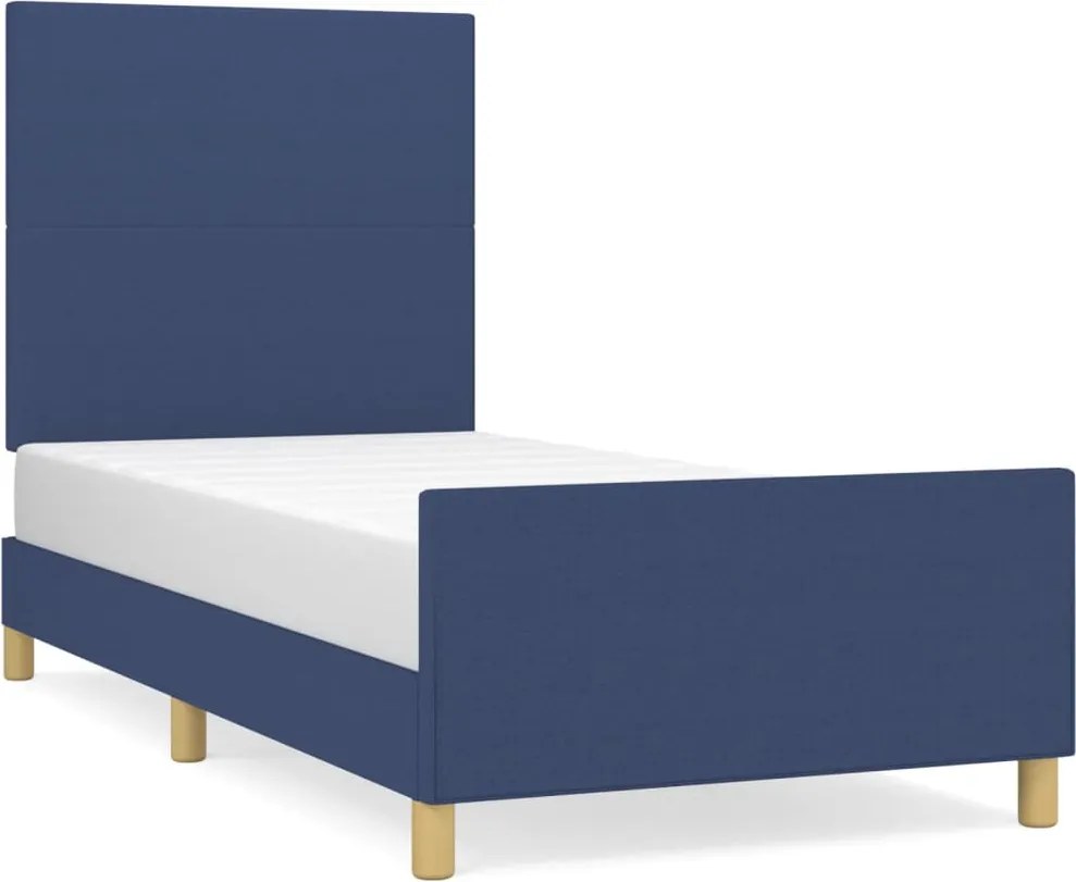 vidaXL ágykeret matrac nélkül kék 100x200 cm anyagból