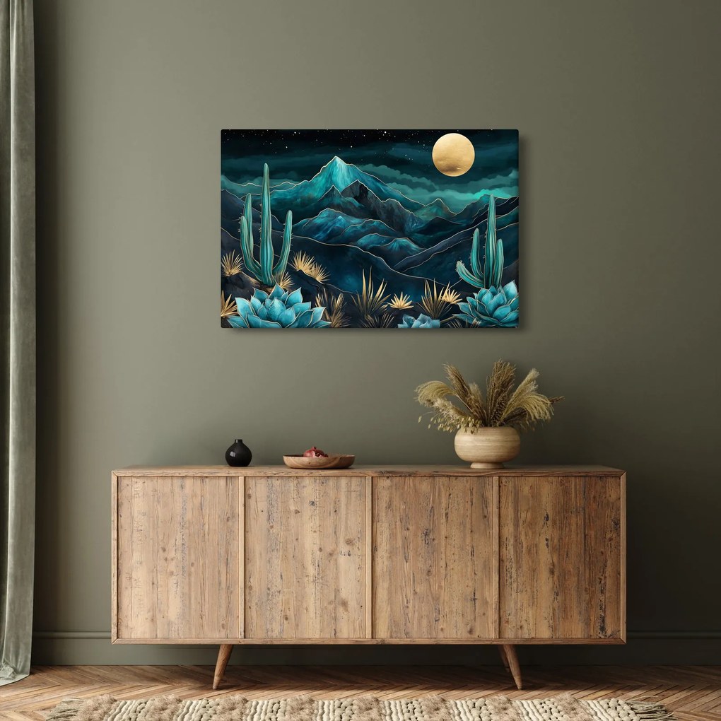 Kép - Türkiz éjszaka (90x60 cm)