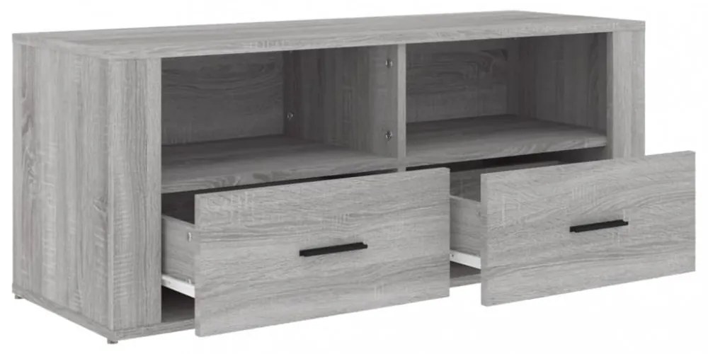 szürke sonoma színű szerelt fa TV-szekrény 100 x 35 x 40 cm