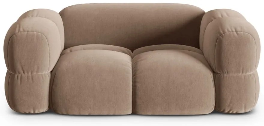 Barna bársony kanapé 180 cm Loretto – Cosmopolitan Design