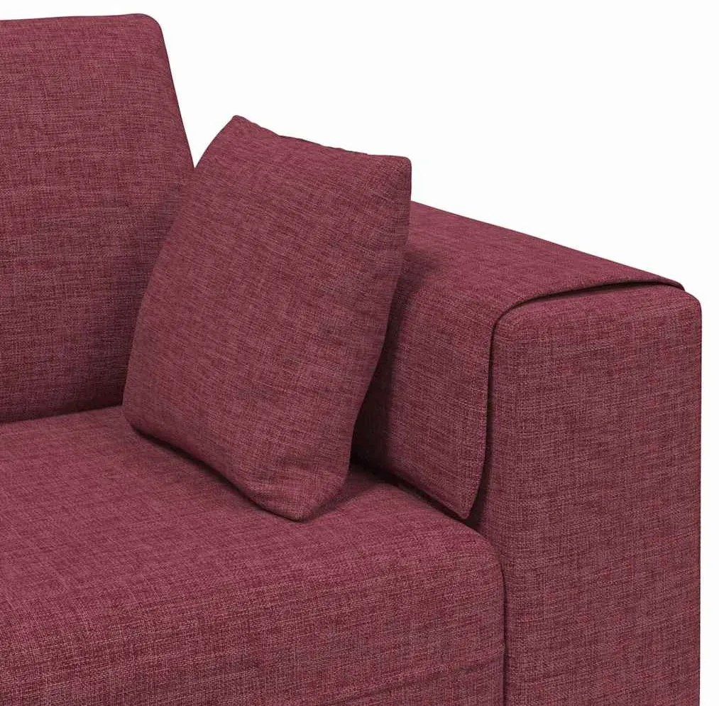 Szövet kanapé párnával 3 pcs Bordó 208 cm szövet