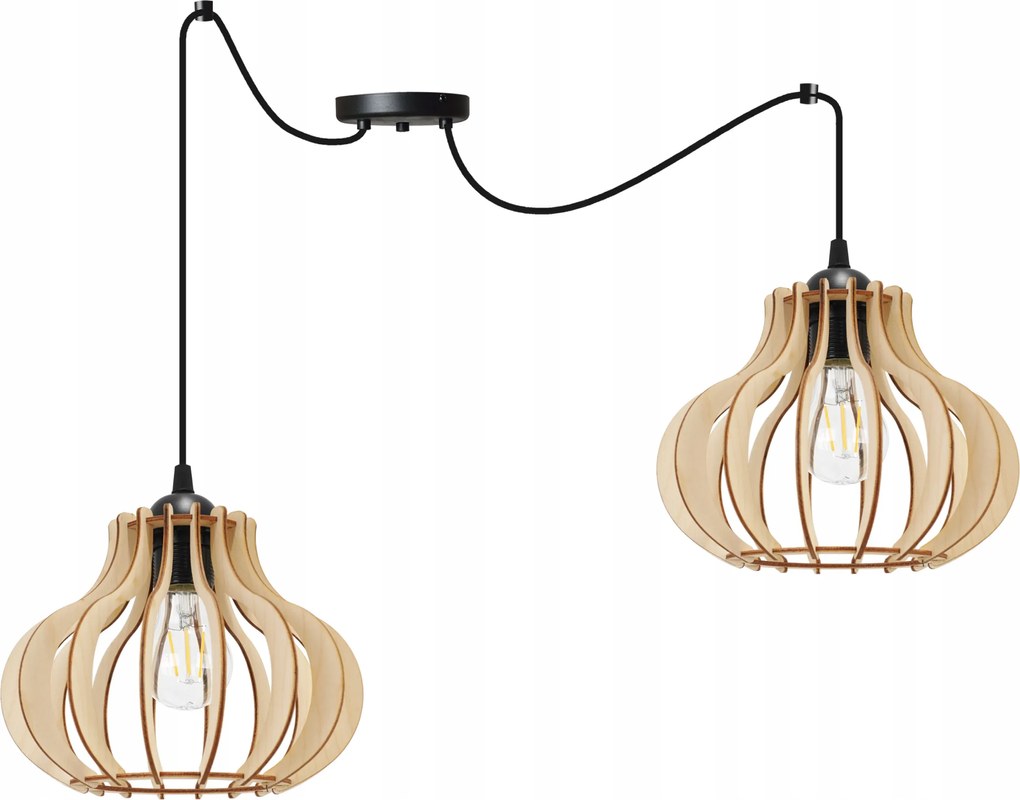 Függő Lámpa Mennyezeti Csillár Fa Modern Boho Étkező