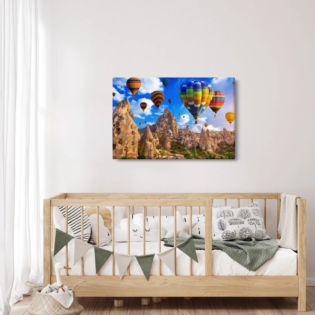 Kép - Hőlégballonok, Kappadókia, Törökország. (90x60 cm)