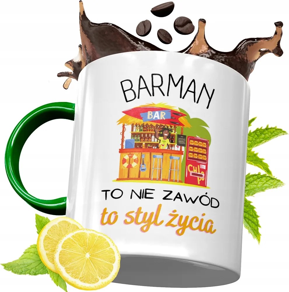 Zöld Bögre Csaposnak Születésnapi Ajándék Nyomtatott Fotóval