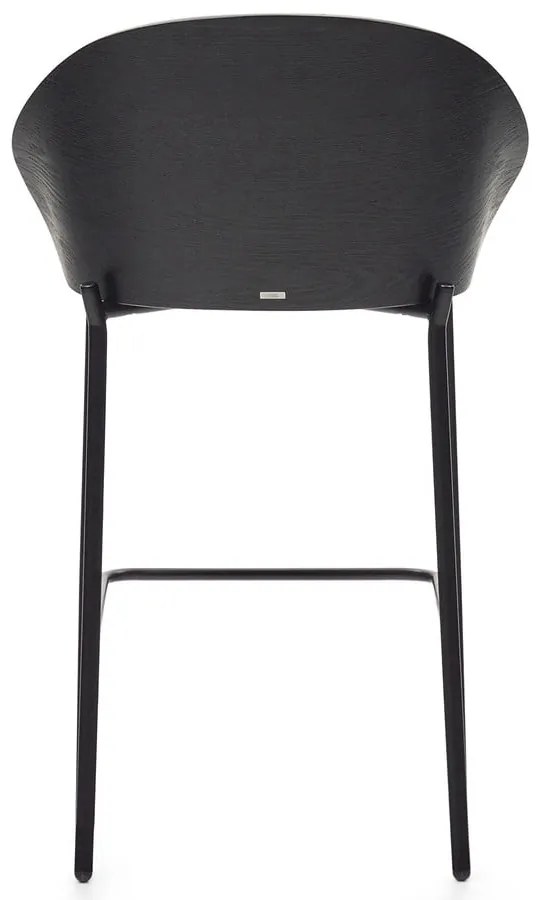 Fekete-szürke bárszék (ülésmagasság 65 cm) Eamy – Kave Home