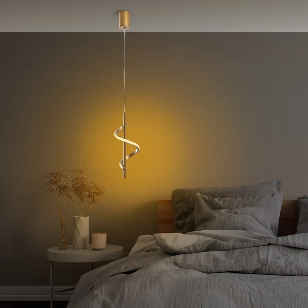 Aranyszínű LED függőlámpa ø 16 cm Likma – Opviq lights