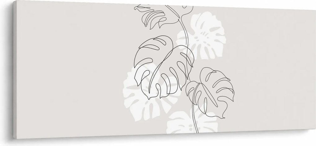 Kép - Vonalkép monstera N⁰3 (120x50 cm)