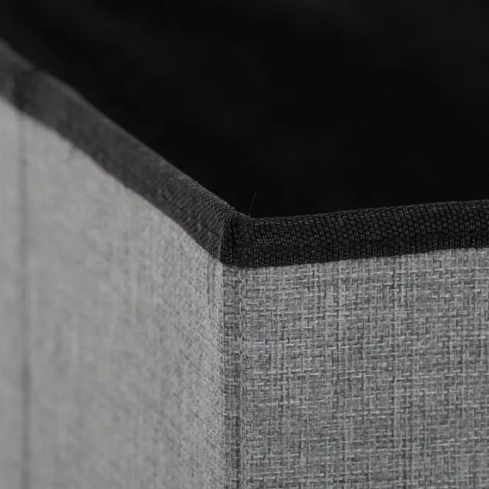 Tárolós Puff, Szürke Durva Szövet. TAB-462 GREY2