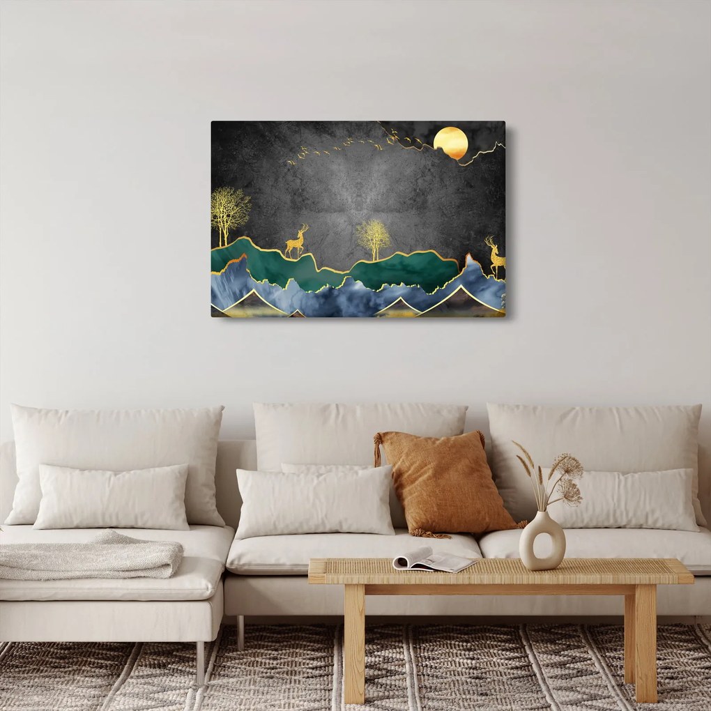 Kép - Hegyi táj (90x60 cm)