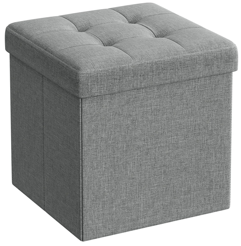 Tárolóhelyes taburet OTTOMAN 30x30 cm, szürke