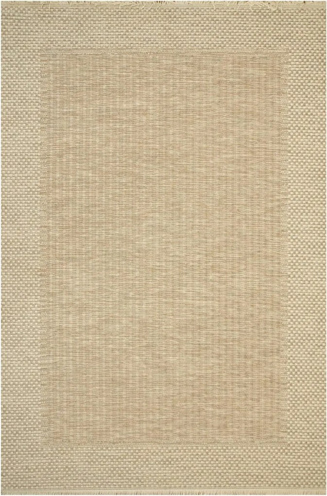 Zsinóros Szőnyeg Krém Bézs Téglalap Alakú Rojtokkal Oria 200x290 cm