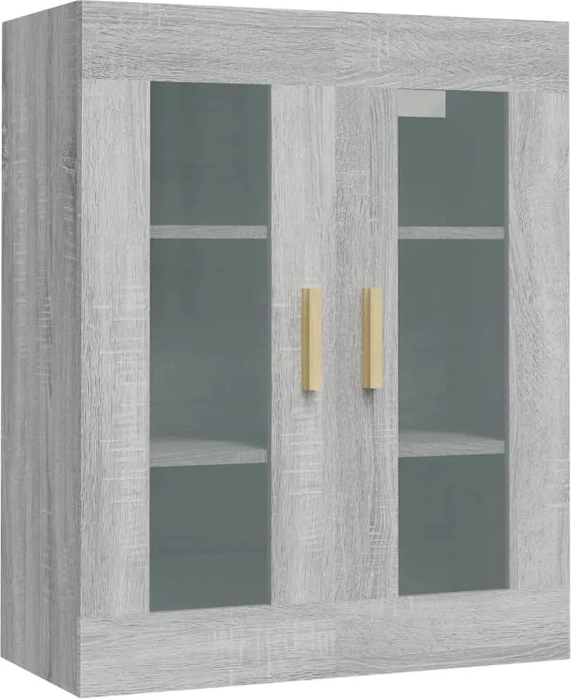 vidaXL szürke-sonoma színű függő faliszekrény 69,5 x 34 x 90 cm