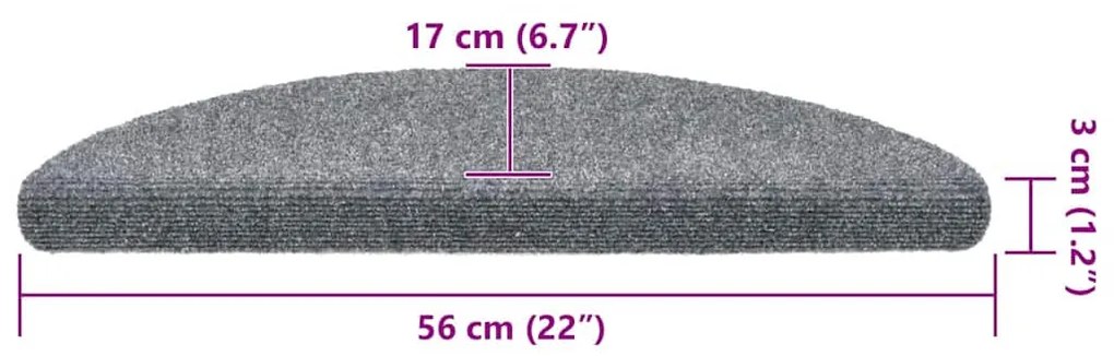 30 db világosszürke öntapadó lépcsőszőnyeg 56 x 17 x 3 cm