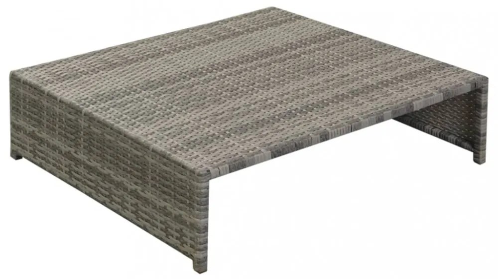 15 részes szürke kültéri polyrattan pihenőszett