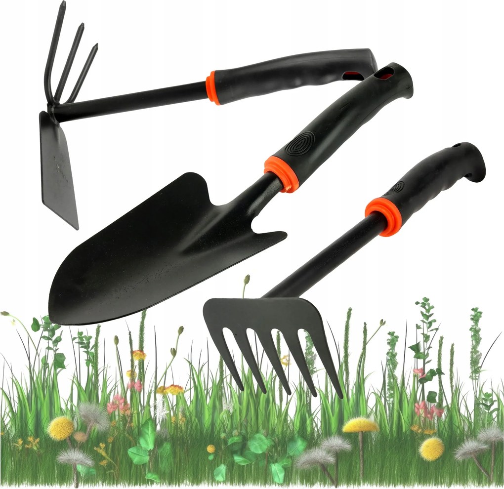 Kerti Szerszámkészlet Kerti Kapa Karmokkal, Lapáttal, Gereblyével