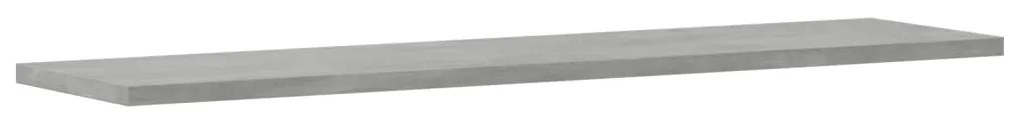 4 db betonszürke szerelt fa könyvespolc lap 80 x 20 x 1,5 cm