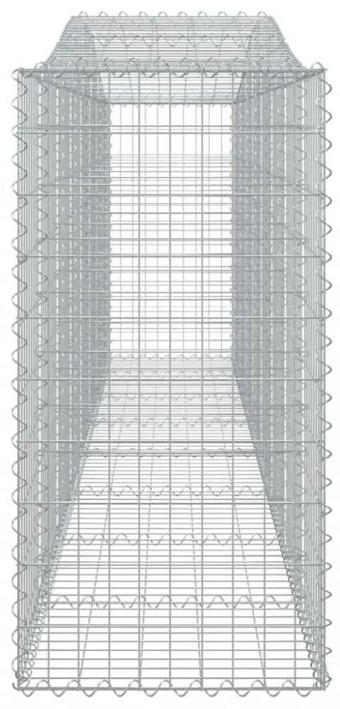 9 db íves horganyzott vas gabion kosár 400x50x100/120 cm