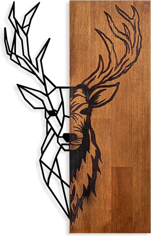 Red Deer 1 fa-fém faldekoráció