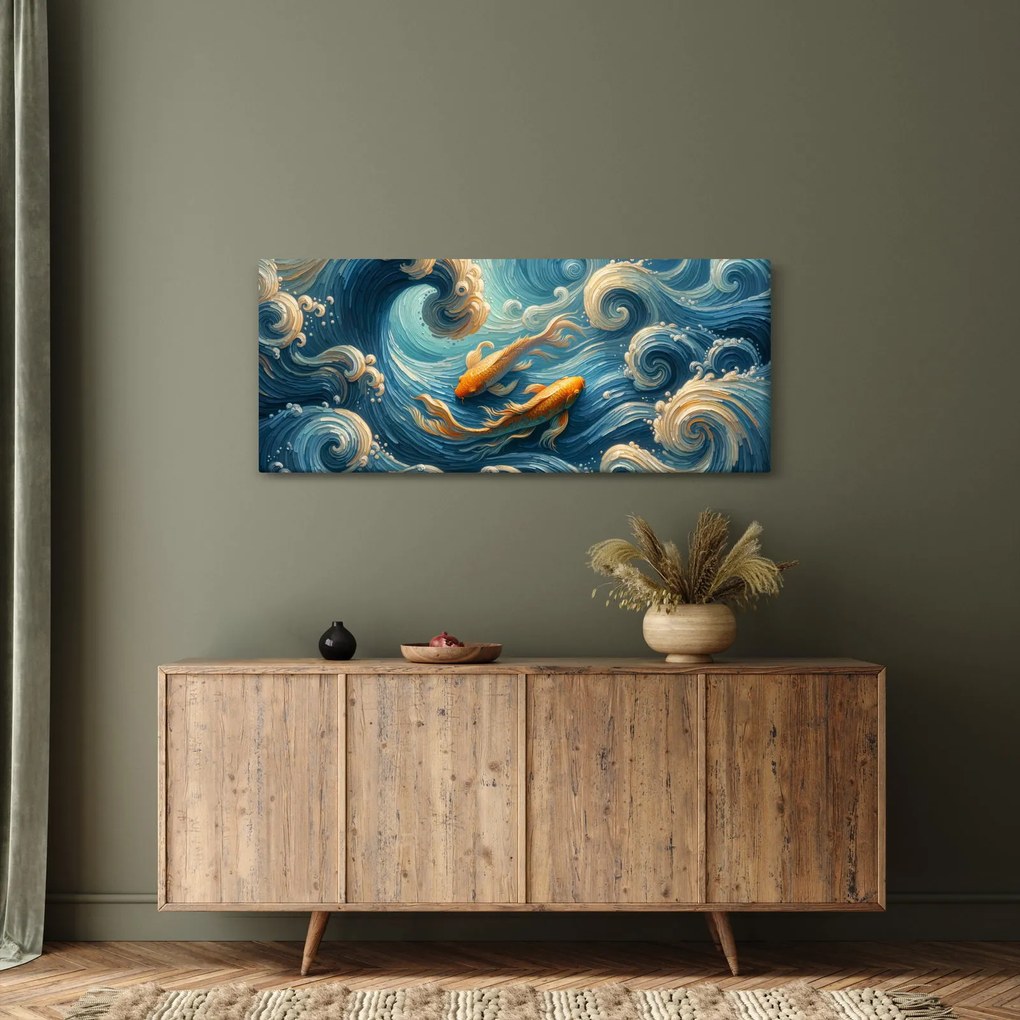 Kép - Aranyhalak (120x50 cm)