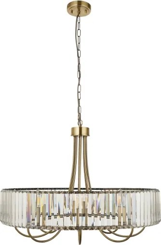 Endon 119611 - Láncos csillár VISCONTI 8xE14/6W/230V sárgaréz