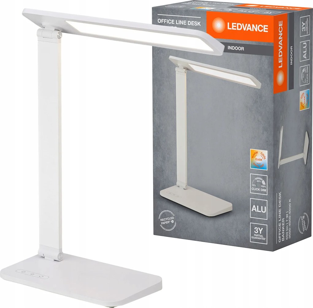 Asztali Led lámpa 7W 528lm Cct Tompítható Fehér Office Line