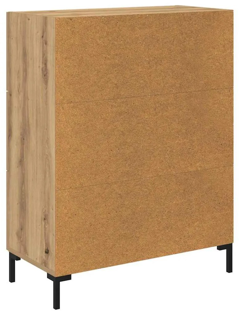 Széf fiókkal kézműves tölgy 69.5 x 34 x 90 cm Faanyag